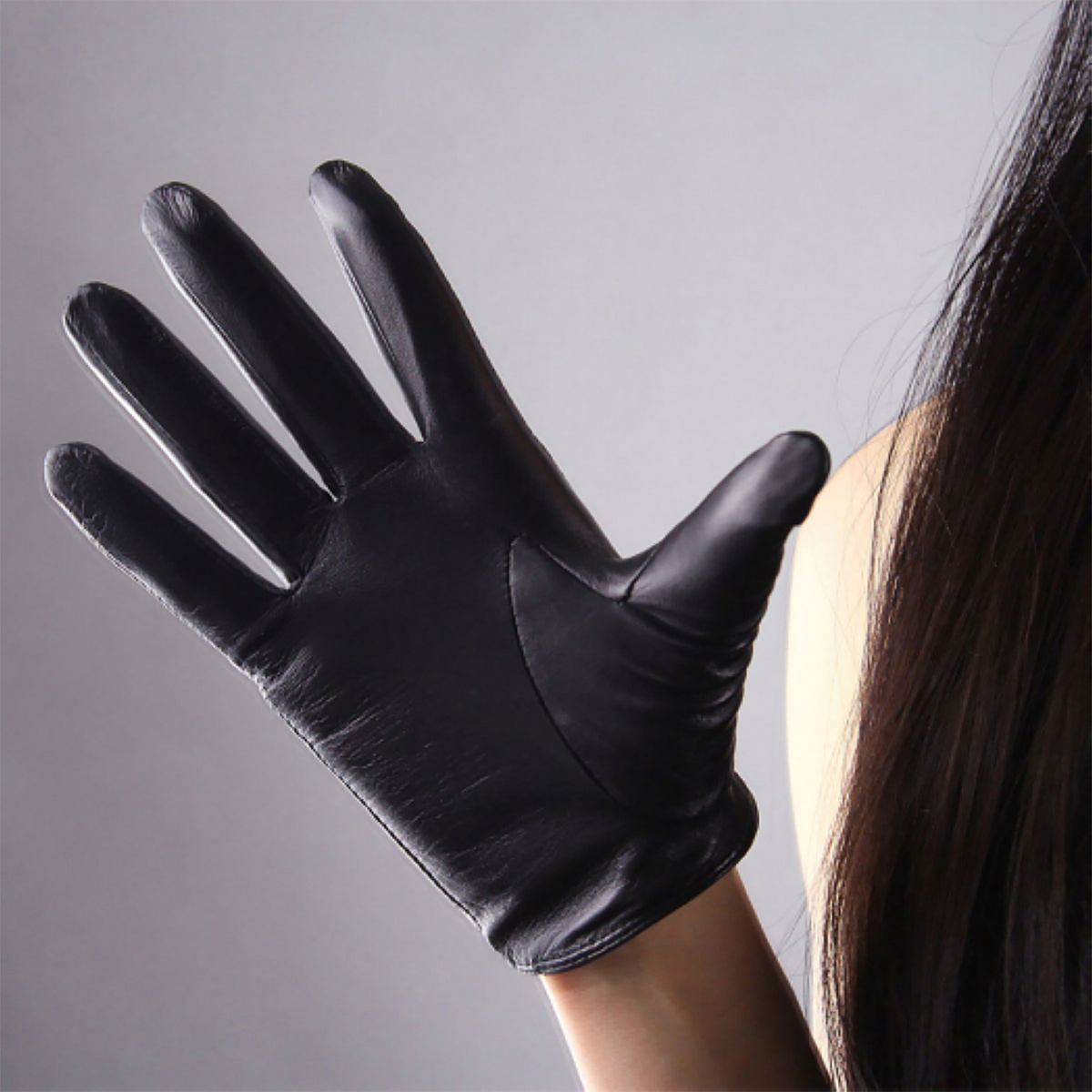 Women's Genuine Leather 6.3 Inch Slim Fit Full Finger Daily Gloves