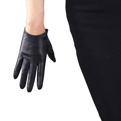 Women's Genuine Leather 6.3 Inch Slim Fit Full Finger Daily Gloves