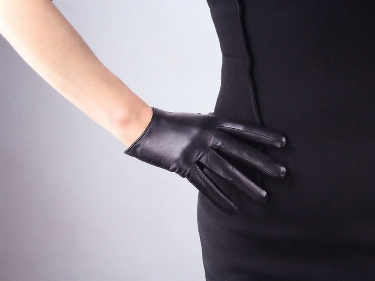 Women's Genuine Leather 6.3 Inch Slim Fit Full Finger Daily Gloves