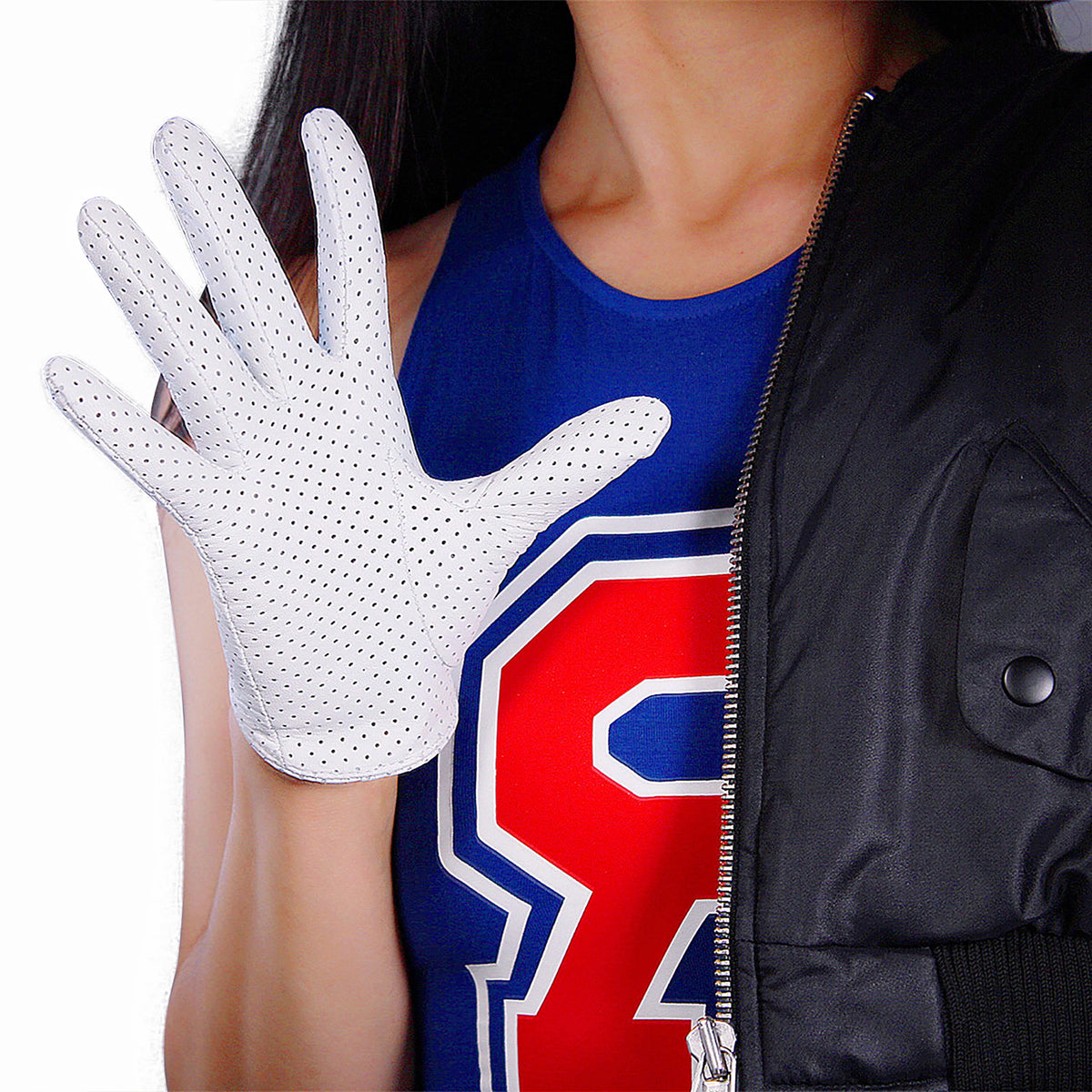 Women's Genuine Leather 6.3 Inch Slim Fit Full Finger Daily Gloves