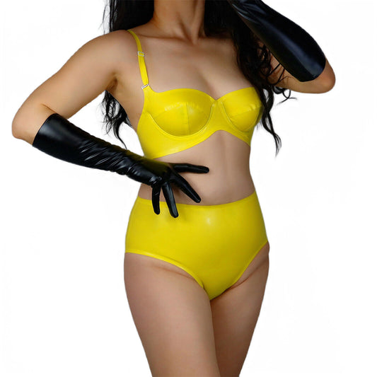 Women's Latex 15.7 Inch Slim Fit Full Finger Party Gloves