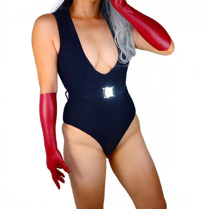 Women's Latex 15.7 Inch Slim Fit Full Finger Party Gloves