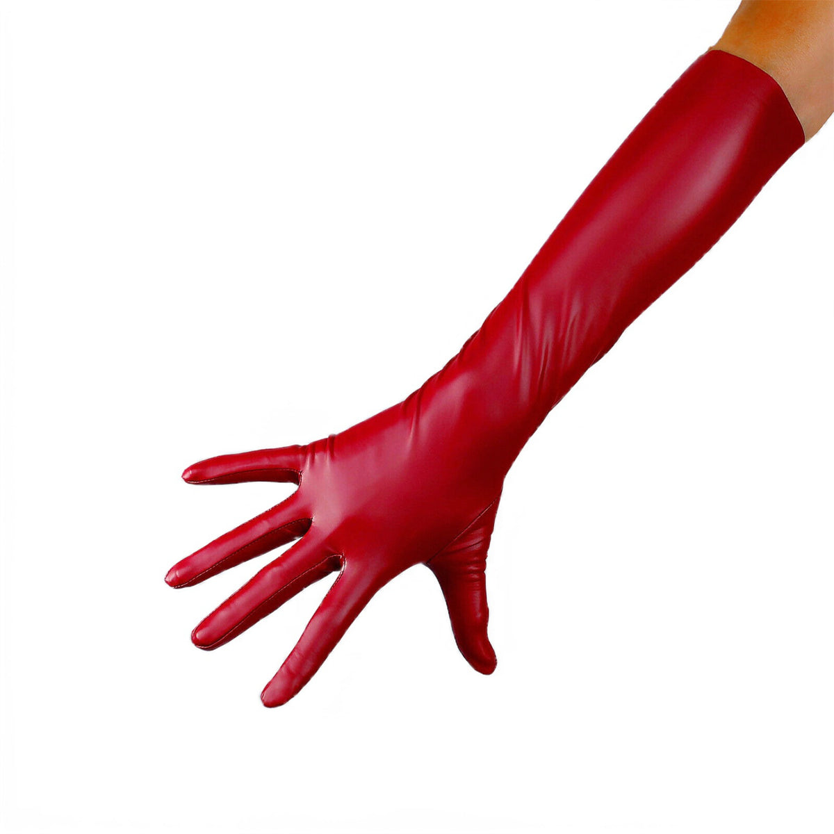Women's Latex 15.7 Inch Slim Fit Full Finger Party Gloves