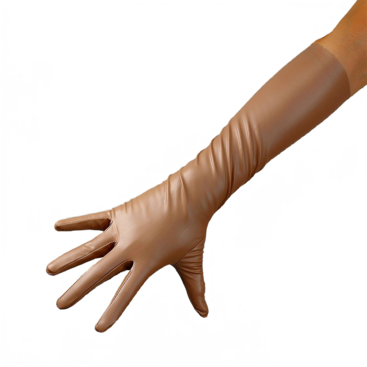 Women's Latex 15.7 Inch Slim Fit Full Finger Party Gloves