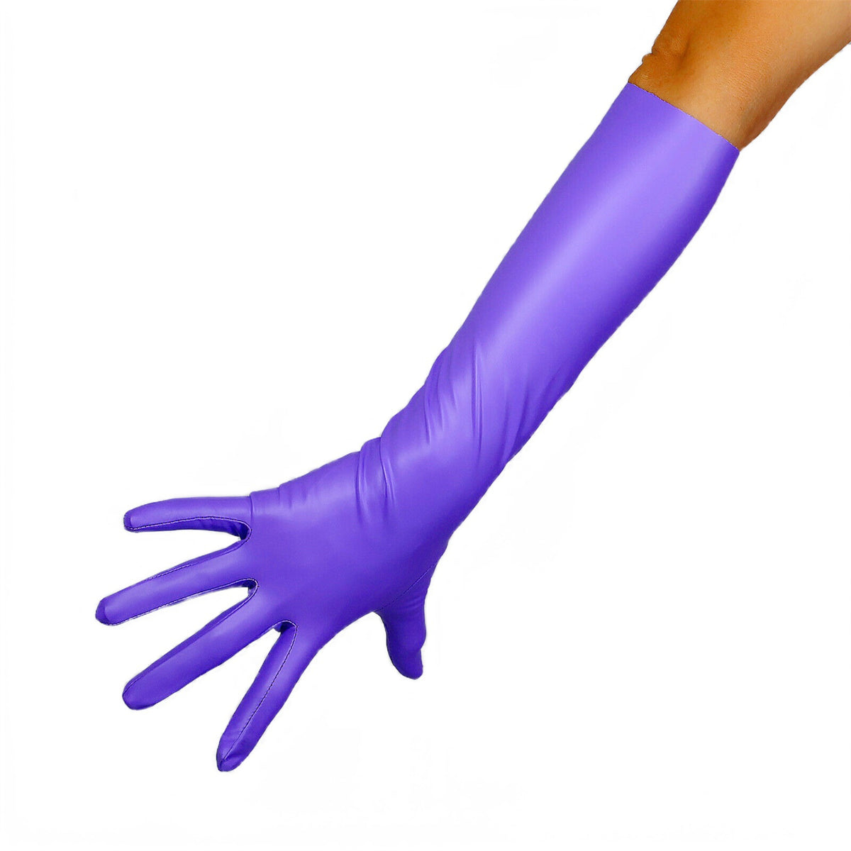 Women's Latex 15.7 Inch Slim Fit Full Finger Party Gloves