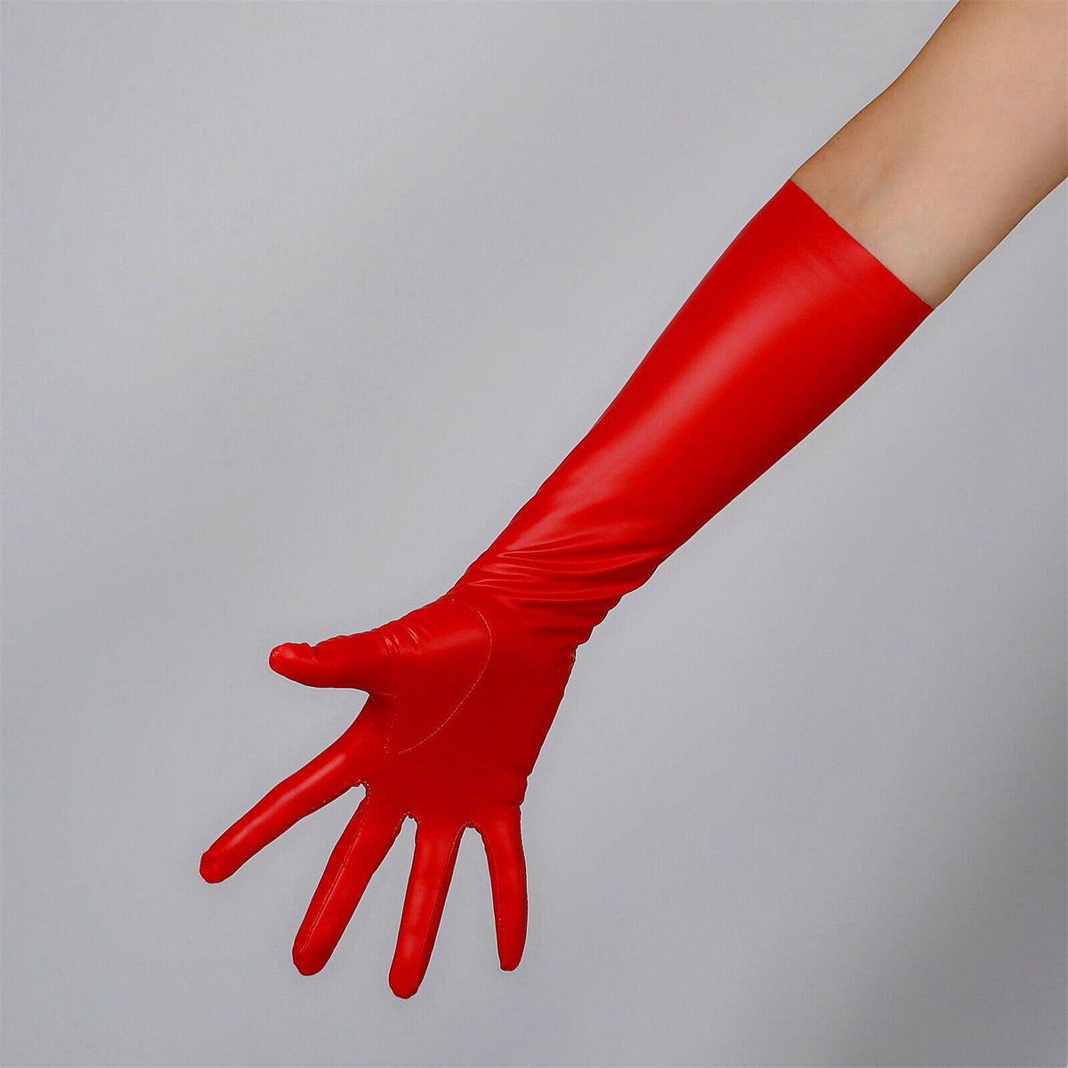 Women's Latex 15.7 Inch Slim Fit Full Finger Party Gloves
