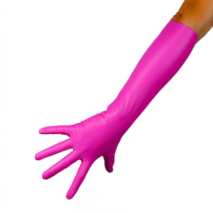 Women's Latex 15.7 Inch Slim Fit Full Finger Party Gloves