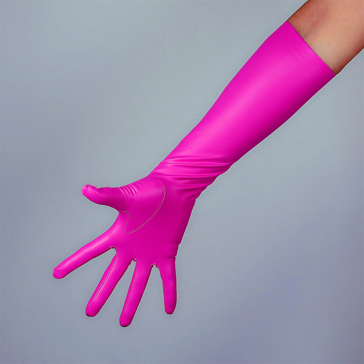 Women's Latex 15.7 Inch Slim Fit Full Finger Party Gloves