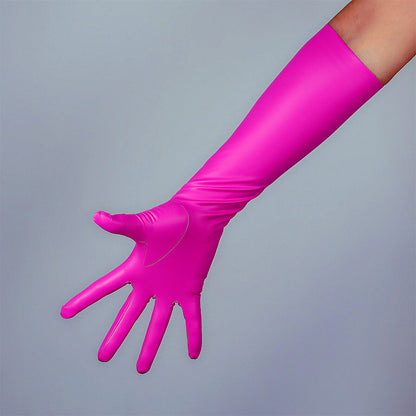 Women's Latex 15.7 Inch Slim Fit Full Finger Party Gloves