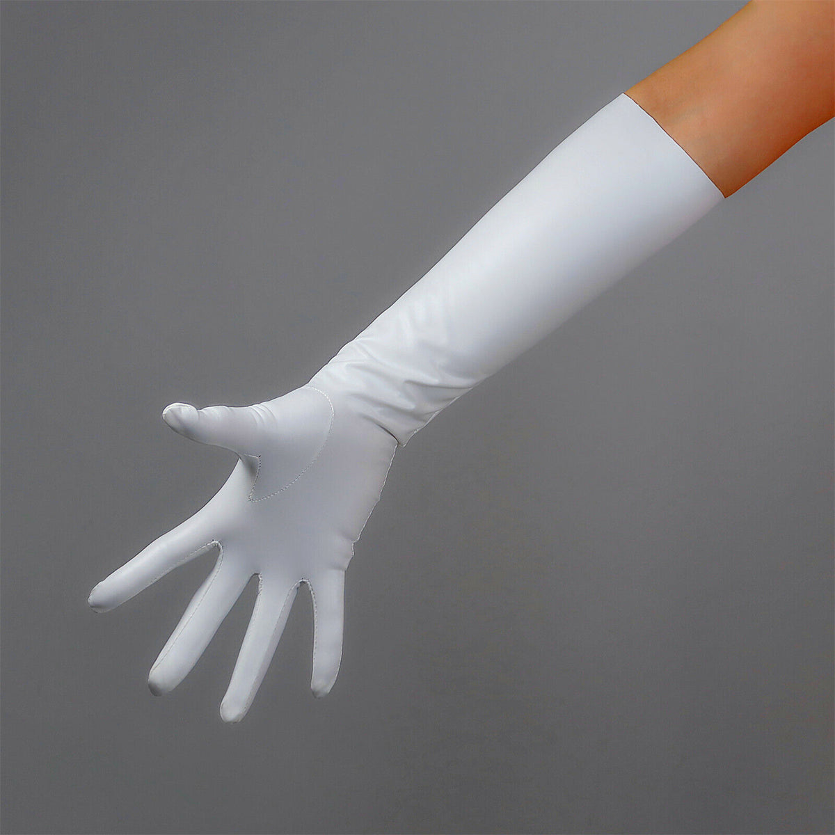 Women's Latex 15.7 Inch Slim Fit Full Finger Party Gloves