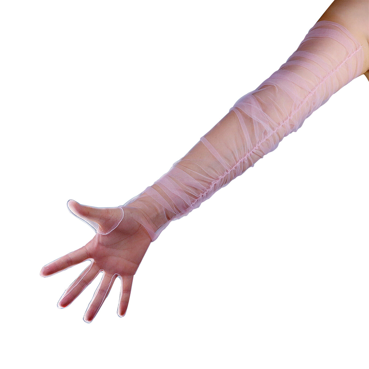 Women's Tulle 47 Inch Oversized Full Finger Wedding Gloves