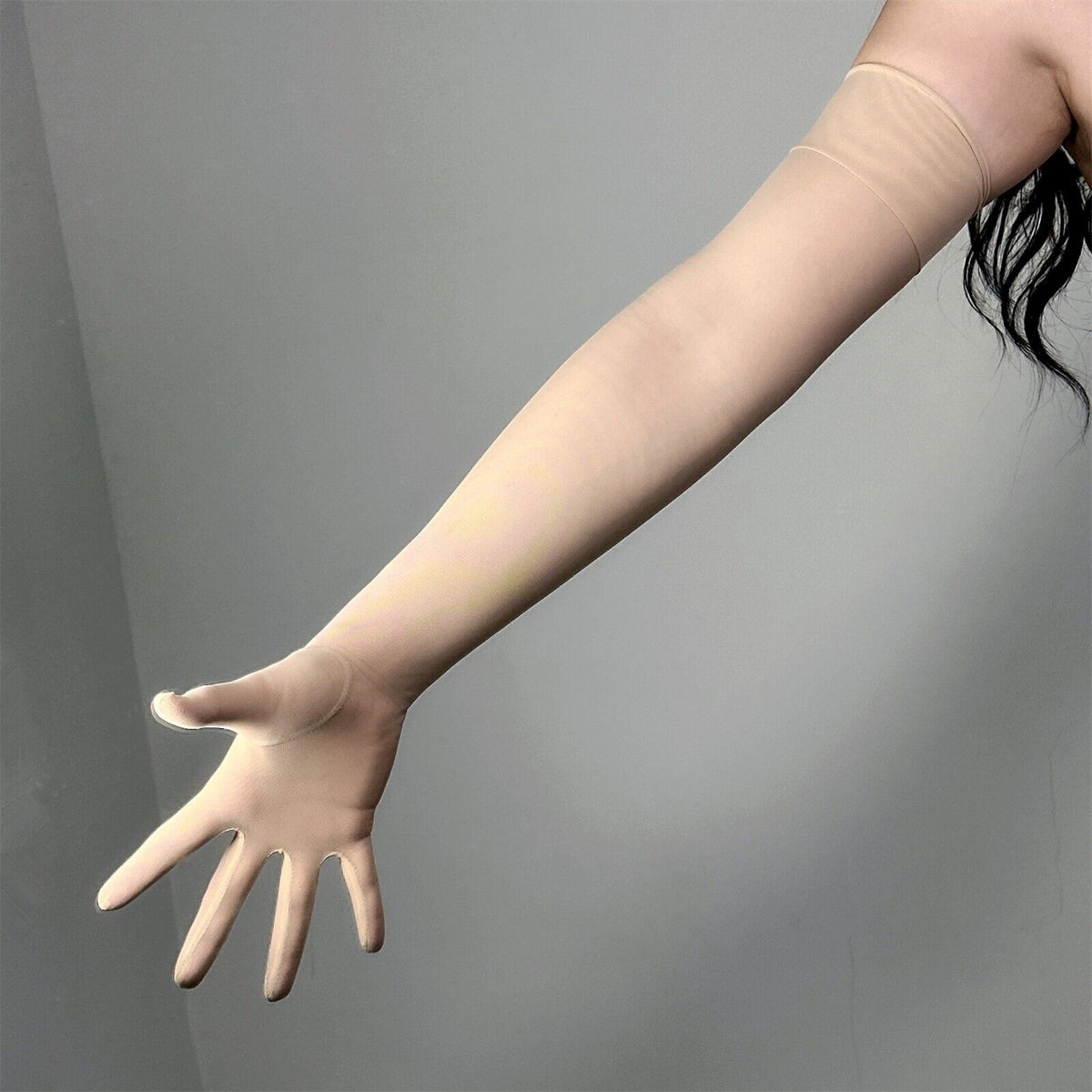 Women's Tulle 27.6 Inch Stretch Slim Fit Full Finger Party Gloves