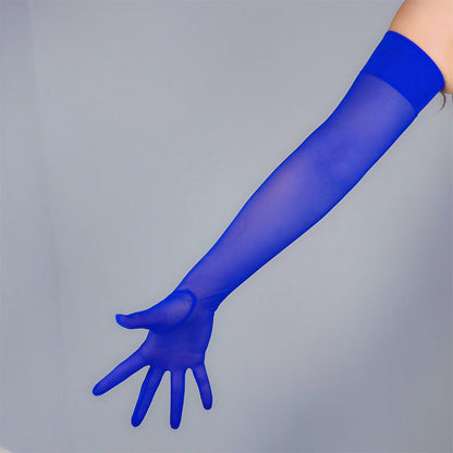 Women's Tulle 27.6 Inch Stretch Slim Fit Full Finger Party Gloves