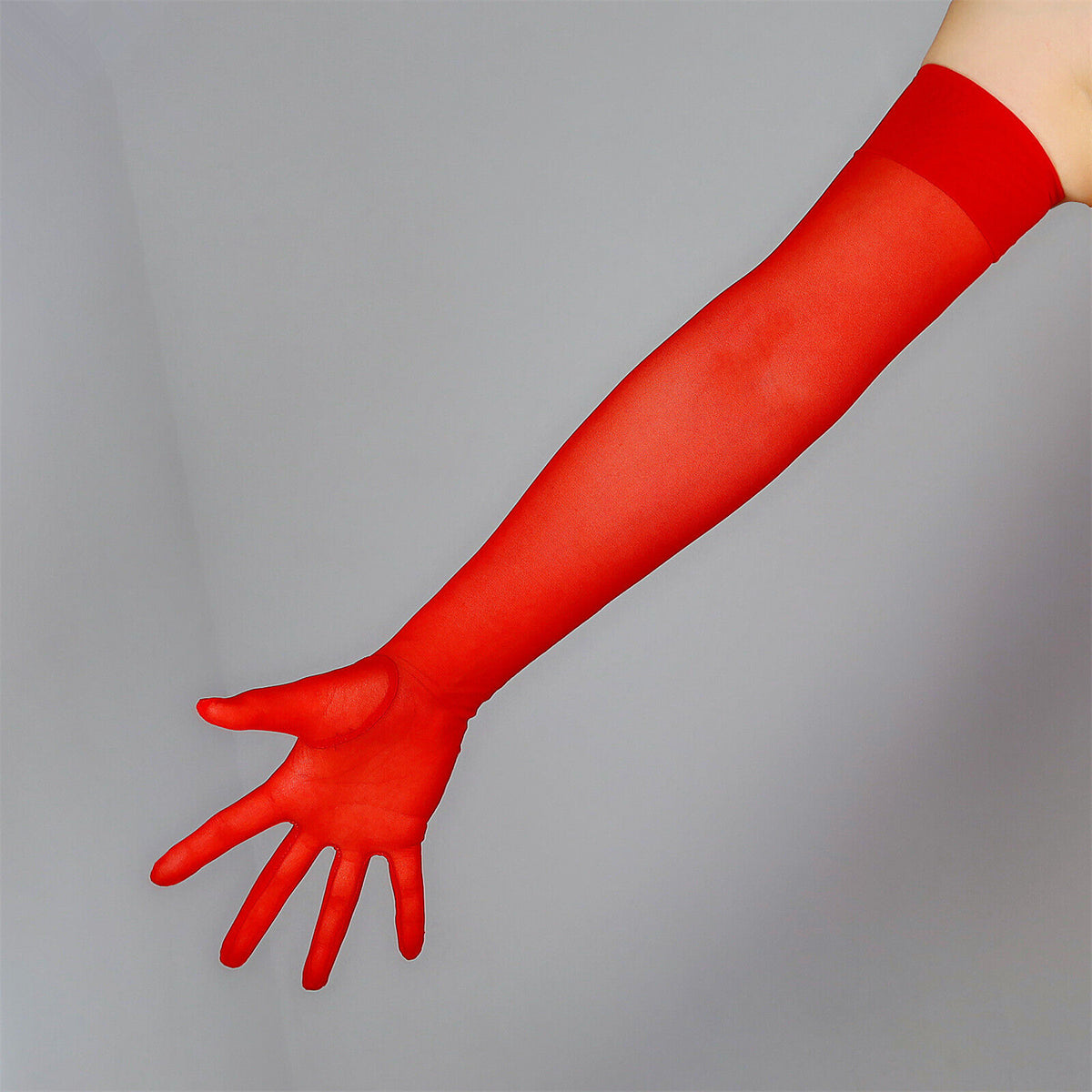 Women's Tulle 27.6 Inch Stretch Slim Fit Full Finger Party Gloves