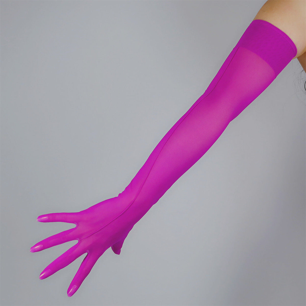Women's Tulle 27.6 Inch Stretch Slim Fit Full Finger Party Gloves