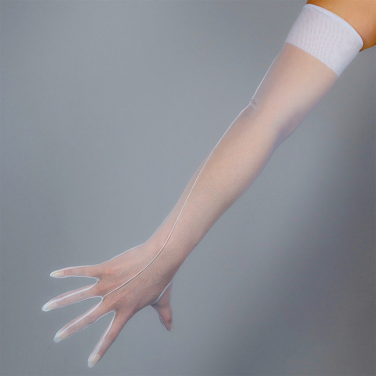 Women's Tulle 27.6 Inch Stretch Slim Fit Full Finger Party Gloves